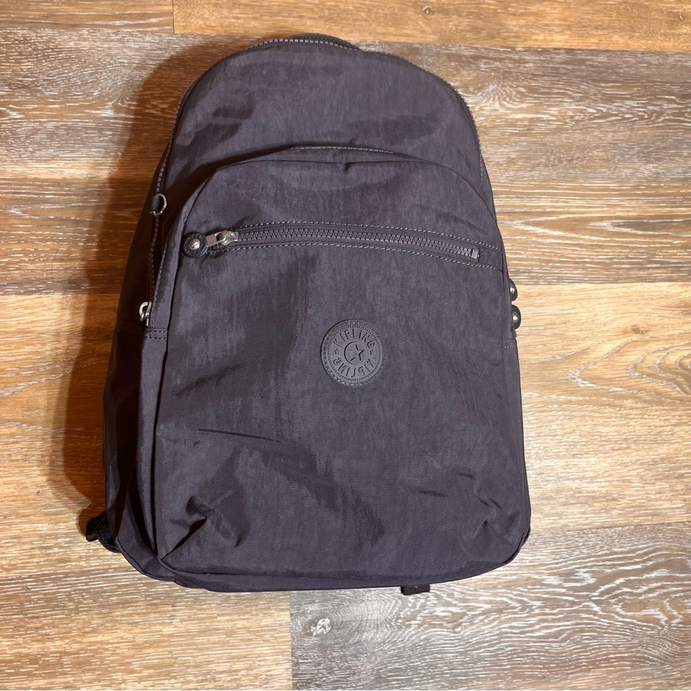 Kipling City Pack Backpack Laptop Bag Adjustable Strap School Bag Purple Nylon